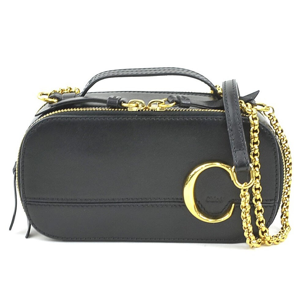 Auth Chloe Shoulder Bag Black Leather #369966C46B